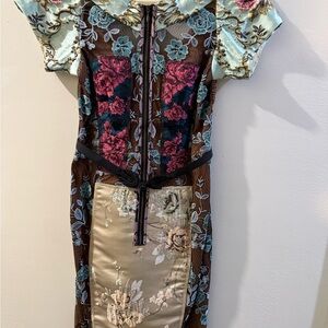 Byron Lars x Anthropologie “Bequile” patchwork dress 🌸✨